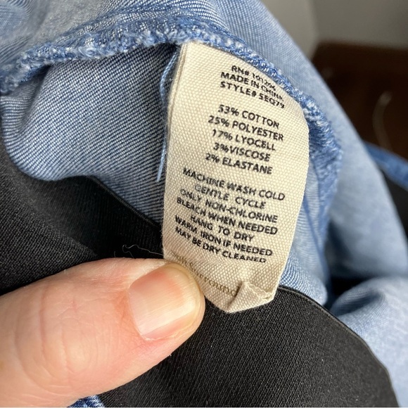 Soft surroundings denim flair pull on pants size 1X - Picture 8 of 8